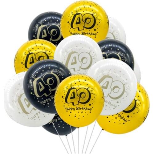 10pcs 12-Inch 2.8g 40 Birthday Party Decoration Digital Latex Balloons Holiday Party Birthday Party Decoration Balloon Supplies