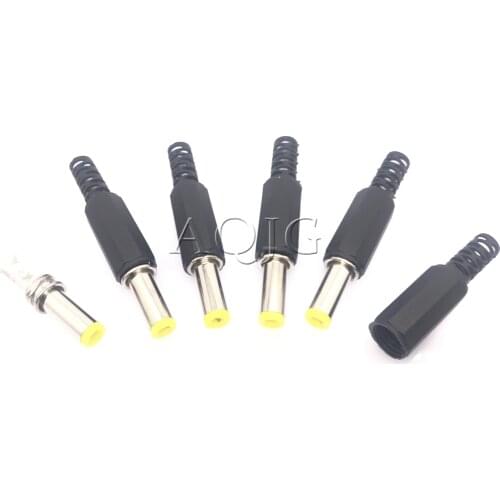 10pcs DC power adapter plug 5.5*2.1mm DC plug connector Welding line Male plug 5.5x2.5mm