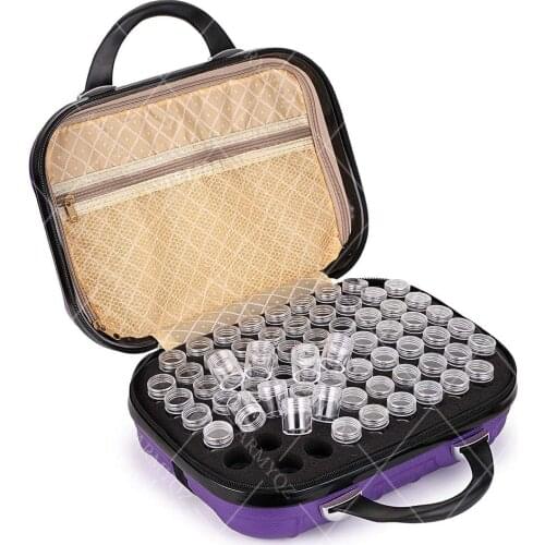 132 Bottles Diamond Painting Storage Box Tool Diamond Embroidery Accessories Hand Bag Zipper Container