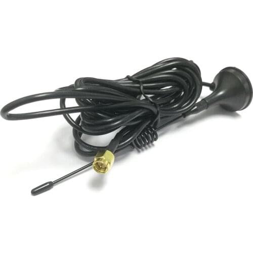 2.4Ghz 3dbi sucker wif antenna with magnetic base extension cable 1.5m SMA male connector for wireless router
