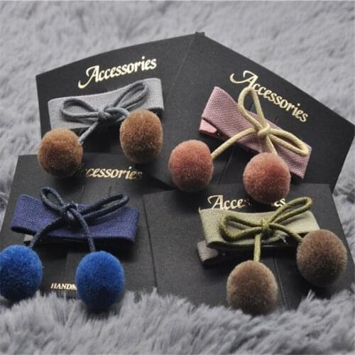 20pcs/lot Children Lovely Sweet Cherry Bowknot Hairpins Hair Clip Kids Ball Twist Barrette Hair Accessories For Girl Headwear
