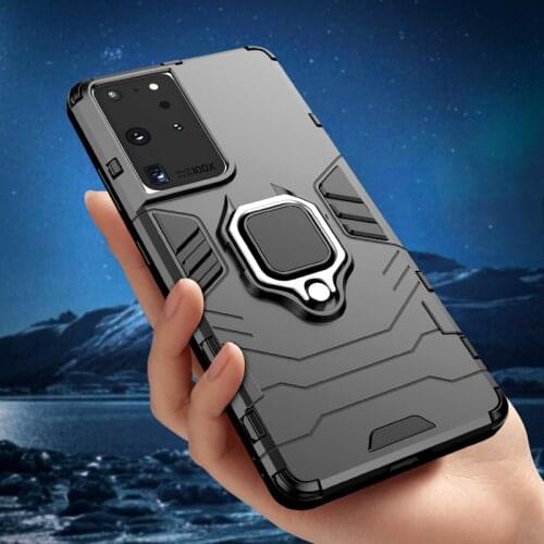 2021 Shockproof Armor Case For Samsung Galaxy S21 Note 20 10 9 S20 Ultra FE S8 S9 S10 Plus S10e Lite Finger Ring Holder Back Cov
