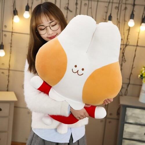 Big face new interesting rabbit doll pillow stuffed animals lovely birthday gift for children and close friends