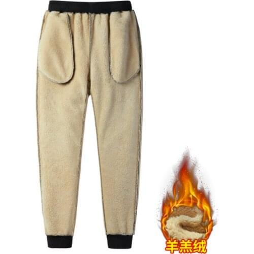 Harem Pencil Tracksuit Autumn 4Xl 2021 Thick Fleece Jogger Mens Pants Sports Cotton Trousers Male Winter Warm Velvet Sweatpants
