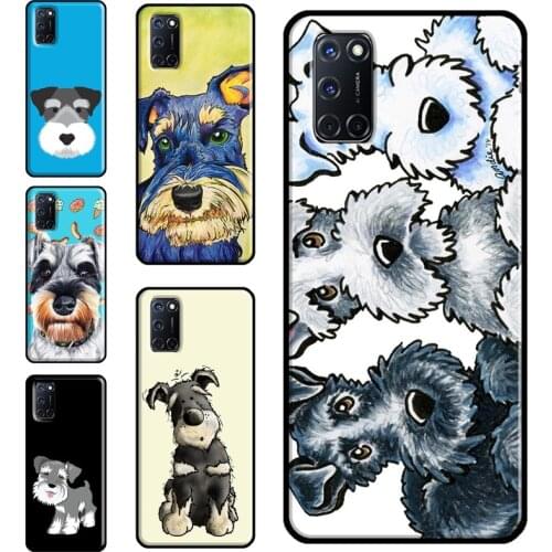 Miniature Schnauzer dog art Case For OPPO A52 A72 A92 A83 A91 A93 A15 A3S A5S A1K F7 Reno2 Z A31 A53 A5 A9 2020 Cover
