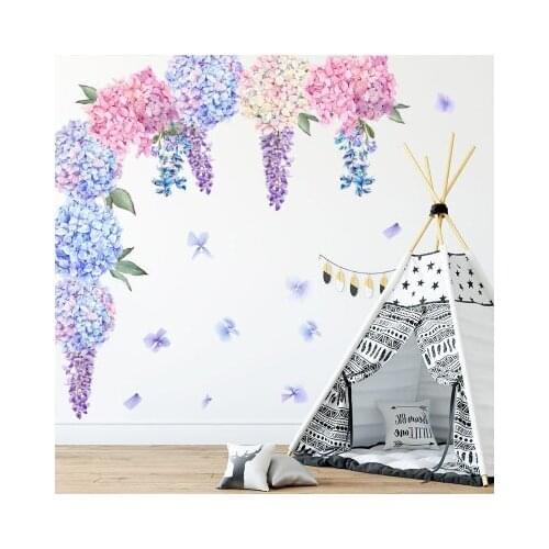 Purple Lavender Wall Sticker Luxuriant Flower Ball Wall Pictures For Living Room Nordic Poster Bedroom Decor Posters And Prints