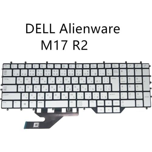Laptop keyboard for DELL Alienware M17 R2 2019 review JP Japanese white CN-0G7KD8 DFH00 NSK-QHBBC PK132KG1B45 backlight original