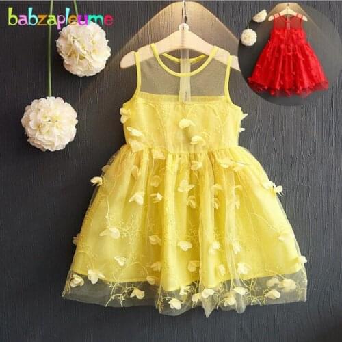 2-6Years/Summer Korean Kids Costume Fashion Dresses For Girls Clothes Lace Tutu Sleeveless Baby Dress Children Clothing BC1610