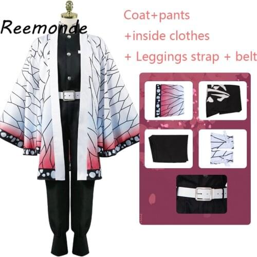 Japanese Anime Demon Slayer Cosplay Costumes Kamado Tanjirou Full Sets Halloween Party Outfit Men Women Role Play Costume Suits