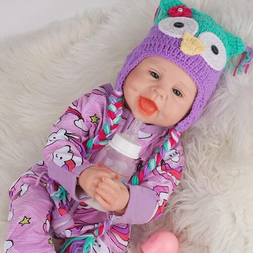 Reborn Baby Doll Soft Vinyl Cloth Body Lovely Realistic Boneca Bebe Reborn Toys For Children Playmate Gift