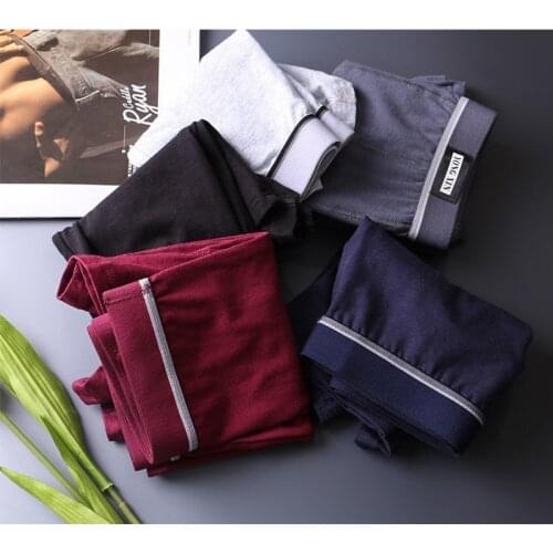 Pure Cotton Mens Boxers Sweat Absorbing And Breathable Underwear Personality Plus Full Cotton Shorts And Underpants