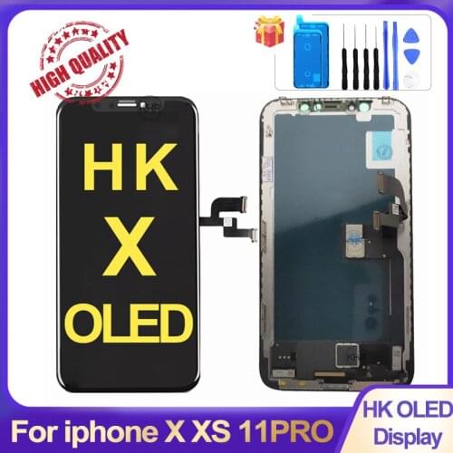 Factory wholesale HK OLED LCD Pantalla LCD Display For iphone X XS OLED Display Touch Screen Digitizer Assembly For iPhone11 Pro