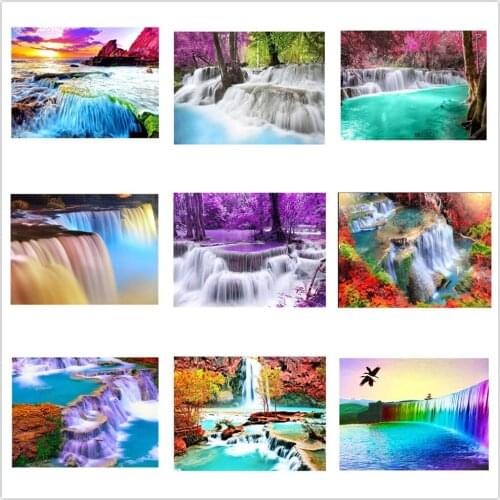 Dpsupr Full Square/Round 5D DIY Diamond Embroidery "waterfall" Diamond Painting Cross Stitch Moasic Rhinestone 3D Decor Gift