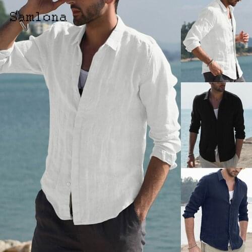 Мужские хлопковые рубашки Samlona China At AliExpress