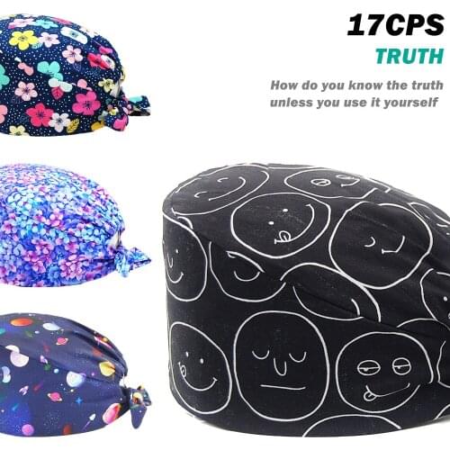 True Scrub Hats Unisex Anime Printing Health Care Workers Adjustable Working Nursing Hat Beauty Salon Nurse Scrubs Caps