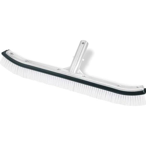 Swimming Pool Brush,18 Inch Pool Brush,Aluminum Handle Pool Brush for Cleans Walls, Tiles & Floors Effortlessly