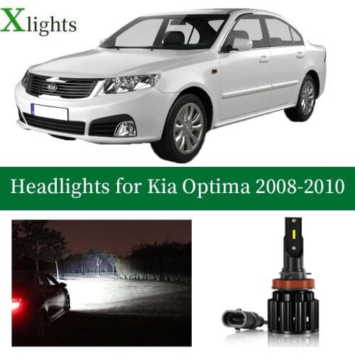 Xlights Car Bulbs For Kia Optima Magentis 2008 2009 2010 Led Headlight Bulb Low High Beam Lamp Canbus Headlamp Light Accessories