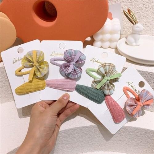 Korean Style Hair Pins Girl Hair Accessories Set Baby Clip Hairpin Toddlers Kids Hair Styling Tools Knit Hair Clips Barrettes