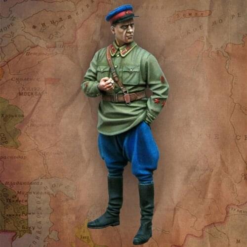 1/35 Officer NKVD, Resin Model Soldier GK, World War II military theme, Unassembled and unpainted kit