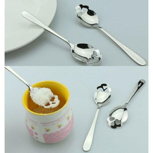 1PC Hot Sugar Skull Tea Spoon Stainless Steel Silverware Skeleton For Tea Coffee