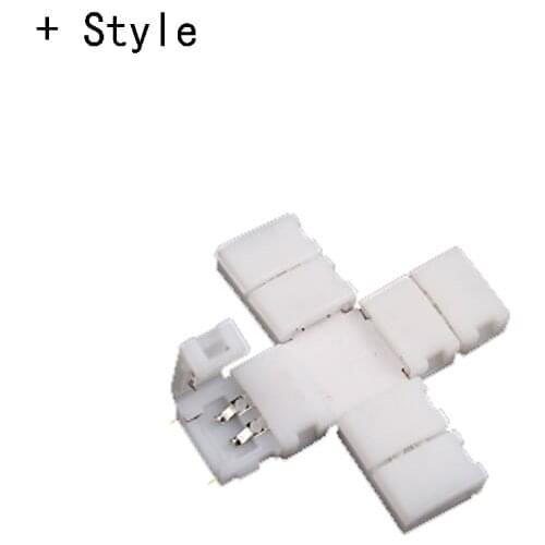 10pcs/lot led strip Connector 2Pin 8mm L /T/+ Style Quick Splitter Right Angle Corner Connector for 3528 Single Color LED Strip