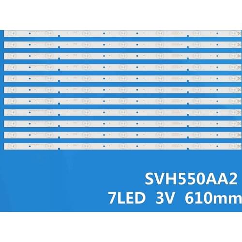 11PCS New LED Backlight Strips For INSIGNIA 55 TV NS-55D550NA15 55K20DG 55K23DG HD550DF B57 SVH550AA2 REV05 7LED 130719 55K23D9W