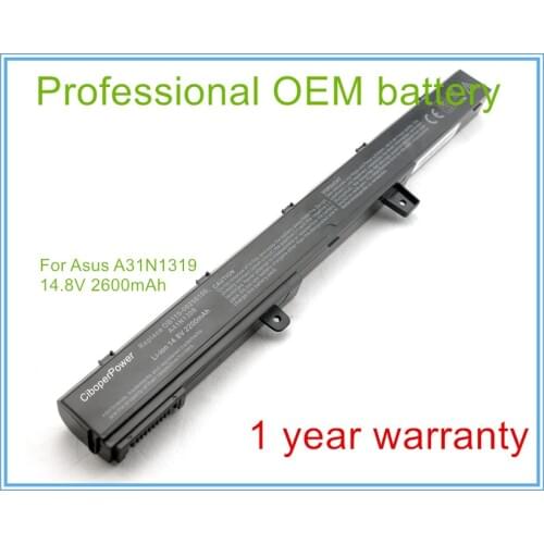 14.4V 2600mAh A31N1319 A41N1308 Laptop battery for X451 X551 X451C X451CA X551C X551CA D550MA-DS01 D550MA 0B110-00250700