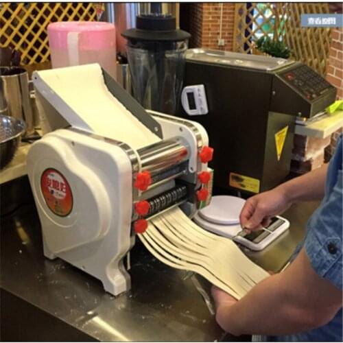 220V New Electric Dough Roller Stainless Steel Dough Sheeter Noodle Pasta Dumpling Maker Machine 220V Roller and Blade Changable