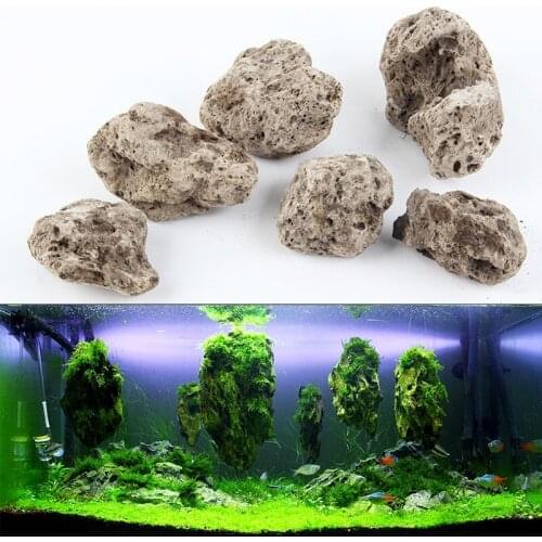 3pcs/lot Avatar Floating Real Rocks Aquarium Water Plant fish tank aquatic landscape moss accessories
