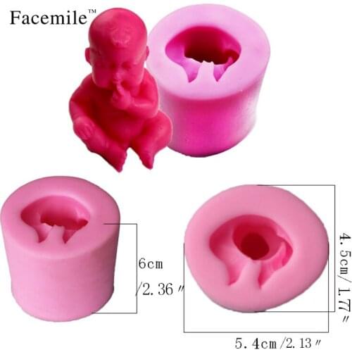 3D Baby Shape Silicone Fondant Cake Mold DIY Decorating Tools soap mold 50-87
