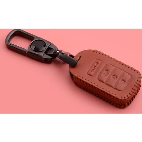 4 Button Remote Key Case Cover Fob Chain Car Fit for Honda Accord EX EXL Civic CR-V CRZ HR-V Pilot Ridgeline 2017