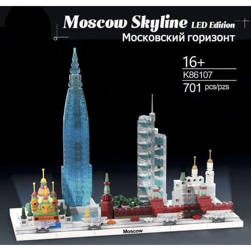 701Pcs Mini Russian Architecture Moscow Skyline Block Set DIY City Landmark Moc Building Brick Toy For Kids