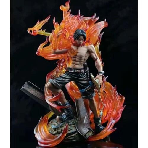 Anime O.n.e.P.i.e.c.e Top War Vulcan Ace Statue Illuminated Boxed Figure Approximately 35CM