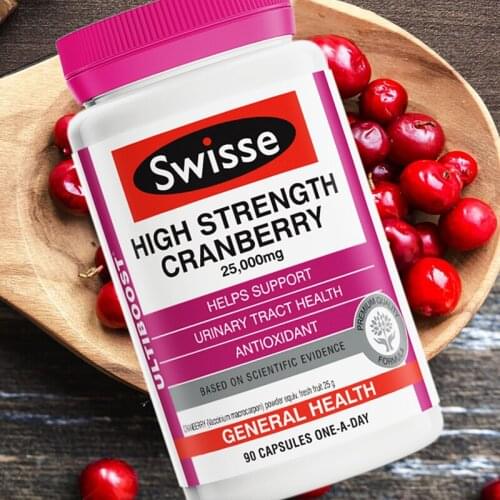Australia Swisse Cranberry 90 Capsules Support Urinary Tract Health Symptomatic Relief Recurrent Cystitis Frequent Urination