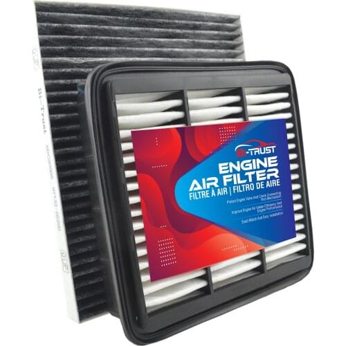 Bi-Trust Set of Engine & Cabin Air Filter replacement for Kia Forte Koup Forte5 2.0L 2.4L CF10709,97133-2E210