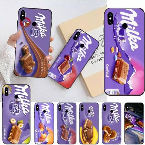 Chocolate Milka Snacks Phone Case For Xiaomi Redmi note 7 8 9 t max3 s 10 pro lite coque funda shell cover