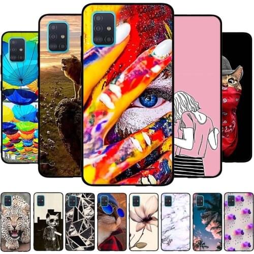 Phone Case For Samsung Galaxy A51 Case Cute Back Cover Soft Silicon For Samsung Galaxy A515 Coque Back Shell Bumper