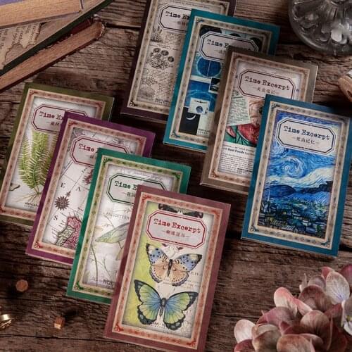 Time Excerpt Series Butterfly Decorative paper Stickers Scrapbooking diy Label Diary Stationery sticker Album Journal Planner