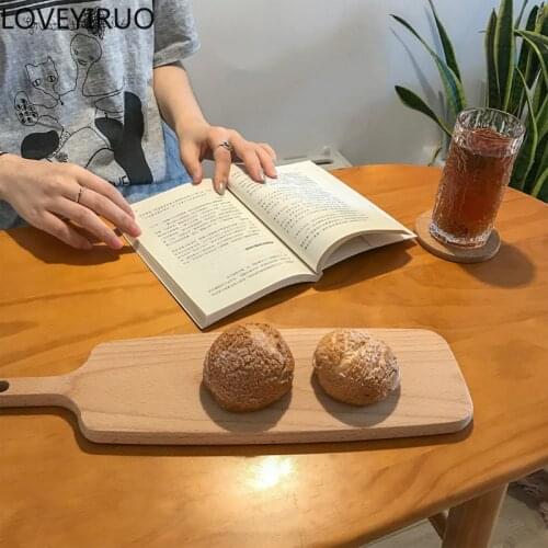 Quality Kitchen Wooden Chopping Blocks Beech Walnut Cutting Board Pizza Bread Fruit Sushi Tray Hangable Non-slip Kitchen Tools