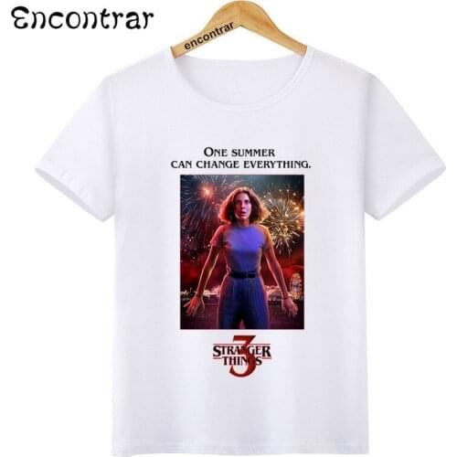 Stanger Things 3 print casual Girl o-neck t shirts fashion kid tops Boy Girl T-shirt short sleeve Children tshirt 2019,HKP4594
