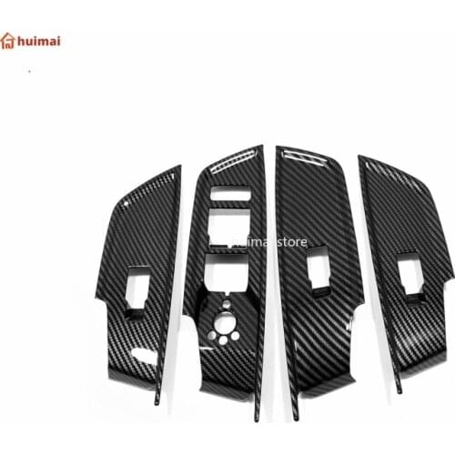 For Audi A3 8Y 2021 LHD Door Armrest Handle Panel Interior Stickers Car Door Window Glass Lifter Button Frame Cover Trim