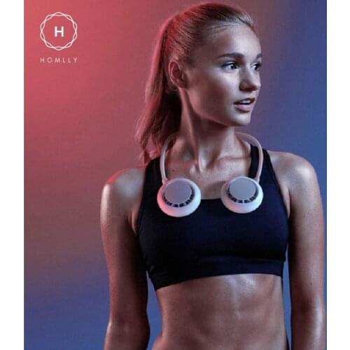 Homlly Portable USB Rechargeable Sports Neck Fan