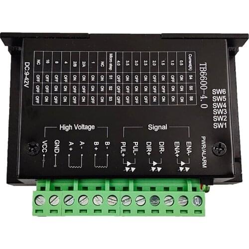 Stepper Motor Driver TB6600 upgrade Nema 23 Nema17 4A DC9-42V for NEMA23 motor CNC router controller for 3D printer