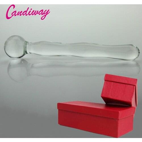 CandiWay crystal dildo Sheer pyrex glass due dong penis glass Anal butt plug Sex toys Adult products for women men masturbation