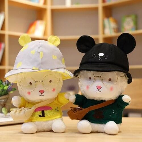 New 30cm Cute White Lamb Plush Toy With Clothes Shy Sheep Stuffed animal baby sleep appease Toy kids New Birth Birthday Gifts