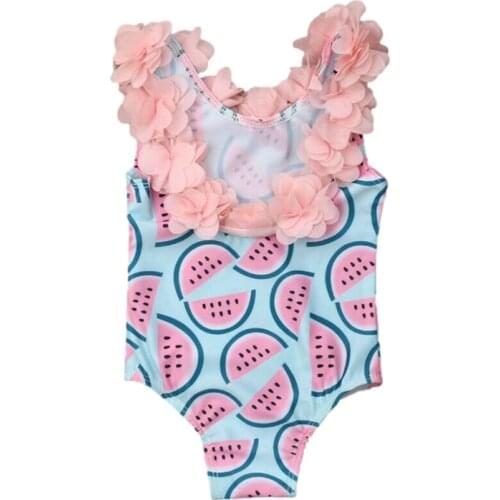 Backless Baby Girls Swimwear Summer Print Kawaii Swimsuit One-Piece Bikini Infant Toddler Bathing Suit Kids Clothes For Girls