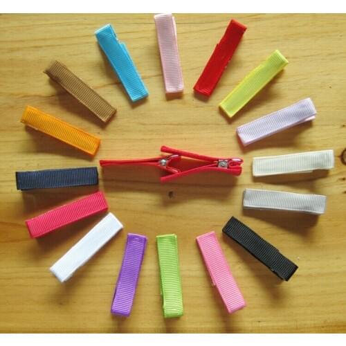 10pcs 1.8" Ribbon fully lined alligator clip covered Grosgrain Ribbon hair clips girl Hair Bows DIY hair accessories FJ3208