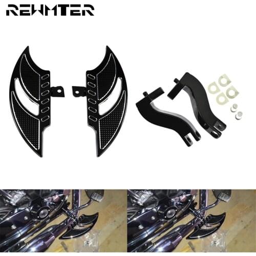 Motorcycle CNC Rear Passenger Foot Peg Rest Floorboards & Pedal Bracket Mouting Kit For Harley Touring Street Glide 93-2020 FLHR