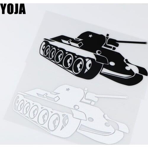YOJA 19.8X11CM Tank Creative Cartoon Decal Body Decoration Personalized Car Stickers ZT4-0146
