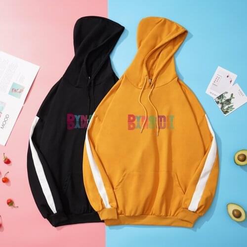 New dynamite Casual Vintage Pullovers Hoodies contrasting color hoodie kpop bangtan boys dynamite letter print contrast color
